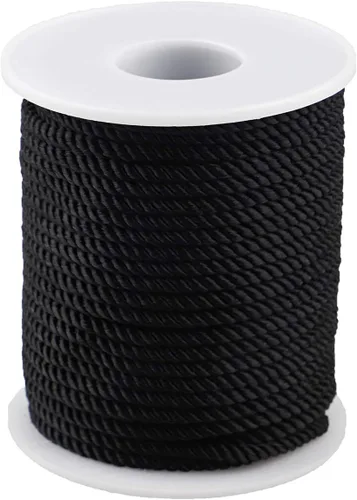 Vista 30 de Cuerda de nailon trenzado de 3 capas para jardinería, manualidades, fabricación de pulseras (0.059 in-164 pies, verde militar)