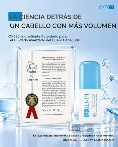 Vista 4 de KINTOR 0.5% KX-826 Solución revitalizante para el cabello, azul básico A-azul