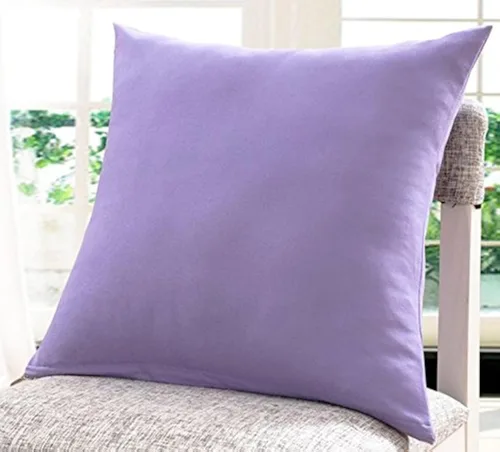 Vista 98 de TangDepot Fundas de almohada sólidas de seda sintética duradera, fundas de almohada cuadradas decorativas, fundas de almohada para interiores y Azul