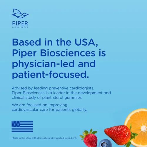 Vista 4 de Piper Biosciences Plant Sterols Suplemento gomoso de colesterol saludable (2280 mg de ésteres de esterol vegetal por día): fuerza clínica, vegana