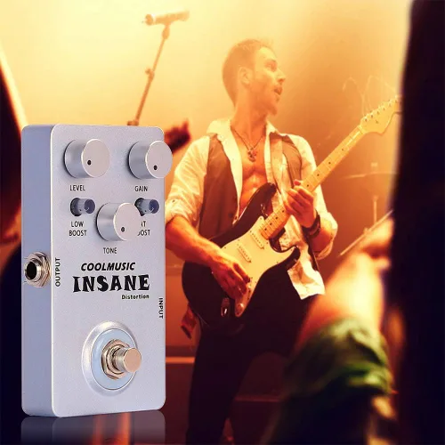 Vista 6 de COOLMUSIC C-DI01 Insane Distortion Pedal de distorsión de bajo para guitarra