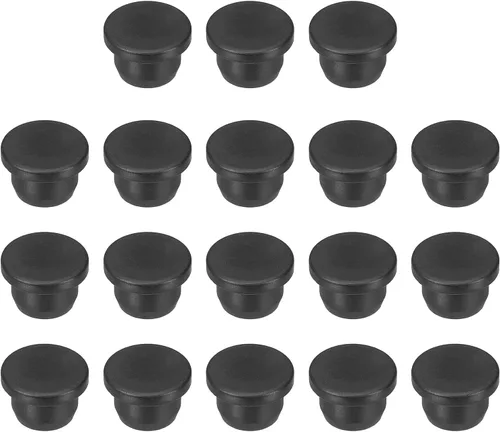 Vista 175 de MECCANIXITY - Tapones de silicona en forma de T (26mm, 1 pulgada de diámetro), color negro