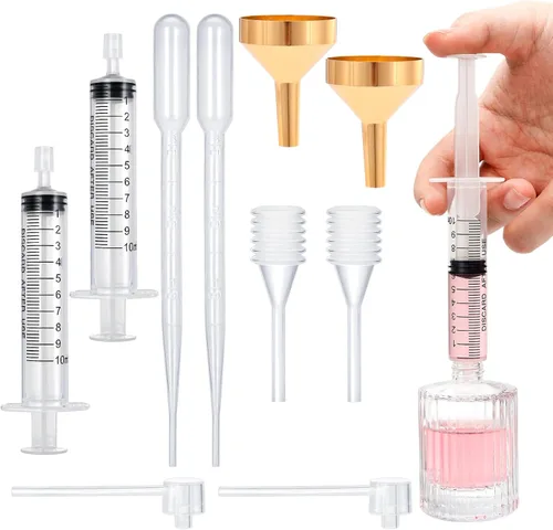 Vista 11 de 10 piezas de kit de herramientas de recarga de perfume, herramientas de transferencia de dispensador de perfume de plástico, juego de herramientas