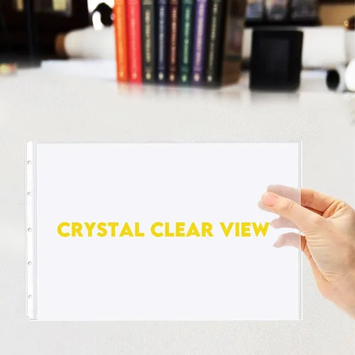 Vista 6 de PERFORMORE Paquete de 10 protectores pesados de hojas de paisaje de 8.5 x 14 pulgadas, fundas de papel legal, calidad de archivo transparente