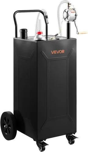 Vista 9 de VEVOR Tanque de transferencia de combustible portátil de acero al carbono Negro