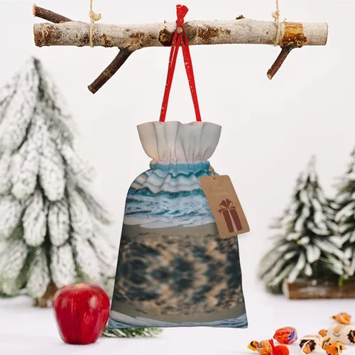 Vista 8 de MDATT Bolsas de regalo con cordón de playa y mar, bolsas de regalo de 5 x 7 pulgadas para bodas, Navidad, cumpleaños, decoración de Halloween