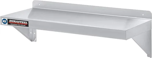 Vista 18 de DuraSteel Estante de pared de acero inoxidable, 24 pulgadas de ancho x 12 pulgadas de profundidad, grado comercial, certificado NSF