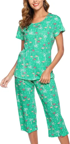 Vista 2 de ENJOYNIGHT - Juego de pijama con pantalones capri para mujer