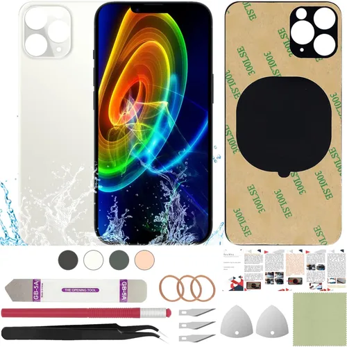 Vista 70 de Funda trasera de repuesto compatible con iPhone 8 de 4.7" + Herramientas profesionales (Gris espacial) Incluye herramientas profesionales, cinta