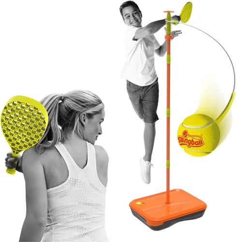 Vista 9 de Swingball All Surface Tetherball Tennis Set – Portable Outdoor Game for Kids & Adults – Includes Paddles & Ball – Backyard, Lawn, or Park Active