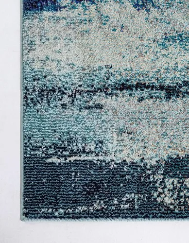 Vista 8 de Unique Loom Jardin Collection - Alfombra para múltiples áreas, abstracta, vibrante., Polipropileno, Azul