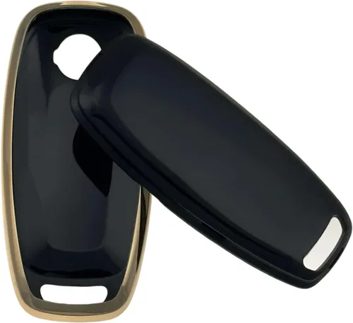 Vista 2 de REPROTECTING Funda para llavero de TPU compatible con Nissan Pathfinder Rogue Kicks (5 botones/TPU, negro negro)