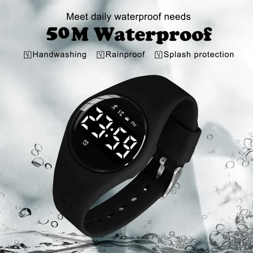 Vista 7 de NN BEN NEVIS Reloj digital para niños y niñas, reloj deportivo con rastreador de fitness, reloj despertador, cronómetro, sin aplicación y resistente