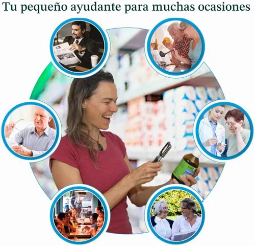Vista 3 de Lupa pequeña con luz LED 3X, lupa de bolsillo iluminada EasY Magnifier - Lupa iluminada de mano para trabajo de cerca, lectura de libros, frascos