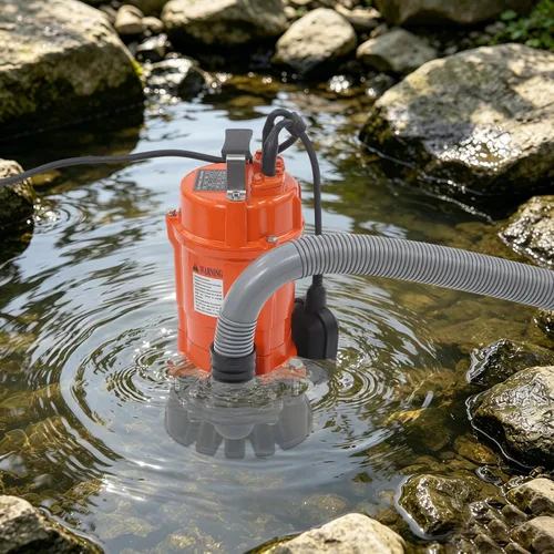 Vista 3 de Bomba sumergible de aguas residuales 750W (1HP) 5019GPH Caudal 59ft Altura de elevación IP68