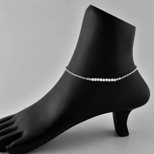 Vista 81 de YANARA Pulsera de tobillo para mujer, piedra de nacimiento natural, cuentas de piedras preciosas, tobillera delicada hecha a mano de 9 pulgadas +