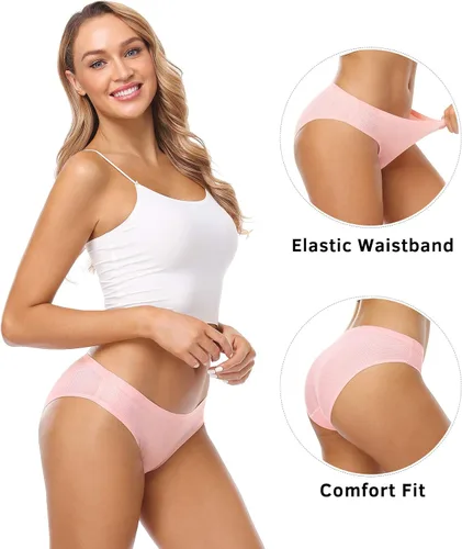 Vista 2 de Wealurre - Calzones transpirables sin costuras, de nailon y licra, para mujer