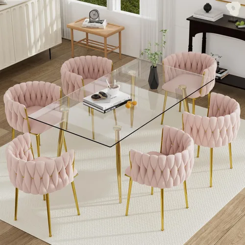 Vista 42 de Juego de mesa de comedor de cristal plateado para 2, juego de mesa cuadrada de lujo moderno de 36 pulgadas, juego de mesa de cocina minimalista de 3