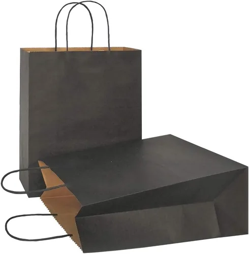 Vista 35 de AZOWA Bolsas de regalo de color azul claro, mini bolsas de papel kraft con asas para recuerdos de fiesta (4 x 2.4 x 6 pulgadas, azul, 12 unidades)