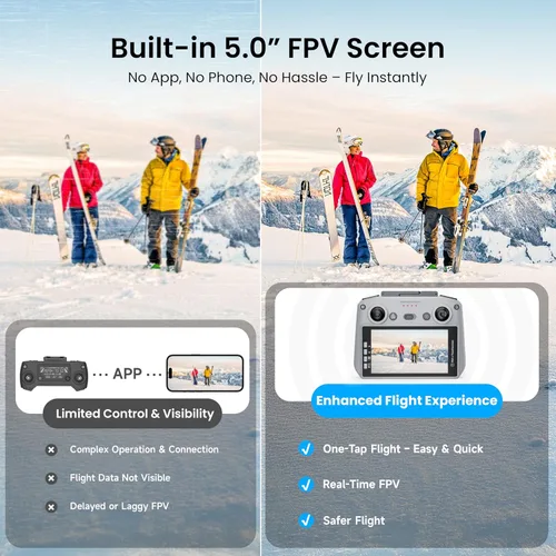 Vista 2 de PLEGBLE Drones con cámara para adultos 4K, dron GPS con pantalla