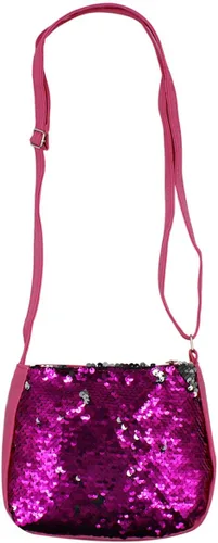 Vista 3 de Orityle Bolso cruzado para niños y niñas, con purpurina y lentejuelas, lindo bolso de hombro con cremallera