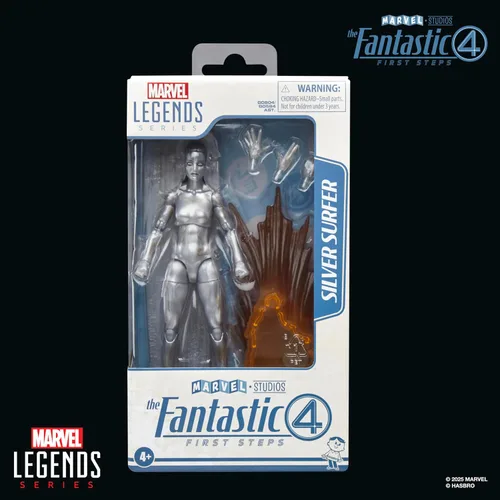 Vista 2 de Serie Marvel Legends Silver Surfer, La Primera Película de Los Cuatro Fantásticos: Figura de acción coleccionable de 6 pulgadas