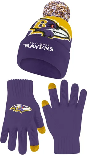 Vista 37 de Ultra Game Adults NFL Official Super Soft Winter Beanie Knit Hat With Warm Touch Screen Gloves