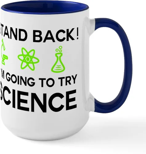 Vista 9 de CafePress Im Going To Try Science! Taza de café de cerámica, taza de té, 15 onzas