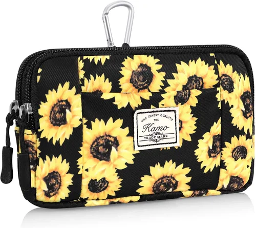 Vista 17 de KAMO Funda multiusos de lona horizontal para smartphone, funda para teléfono celular con asa para cinturón, bolsas de cinturón para mujeres, funda