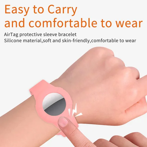Vista 7 de SWOXINGO Airtag Wristband KidsAirtag Bracelet for Kids Toddler Baby Children EldersAirtag Watch Band Compatible with AirTag 2021