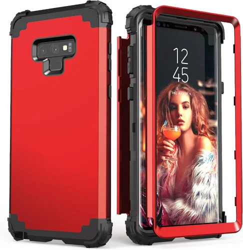 Vista 11 de IDweel Funda para Galaxy Note 9, Note 9 azul para hombres, 3 en 1, a prueba de golpes, delgada, híbrida, resistente, protección de policarbonato