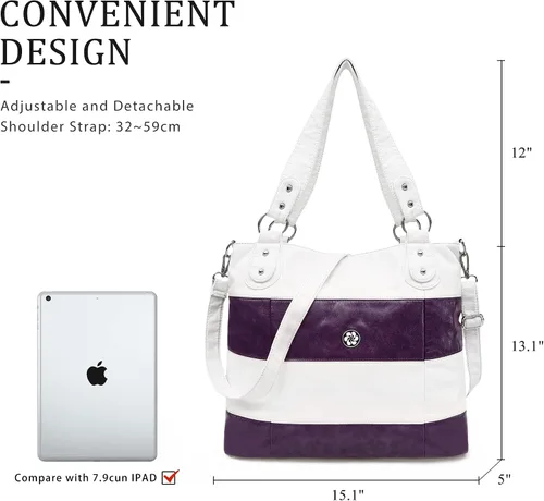 Vista 2 de Angel Kiss Hobo - Monederos para mujer, multicolor, a rayas, celosía, cruz, hombro, bolso de mano