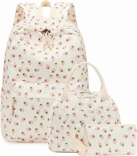 Vista 26 de Bluboon - Mochila escolar para niñas y mujeres para uso diario y de estilo informal, para portátil de 15 pulgadas, con bolsa para almuerzo y bolsa