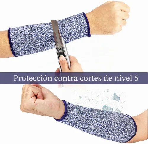 Vista 5 de 5 pares de mangas de protección de antebrazo resistentes a los cortes, protección de nivel 5, protectores de brazo a prueba de mordeduras, protector