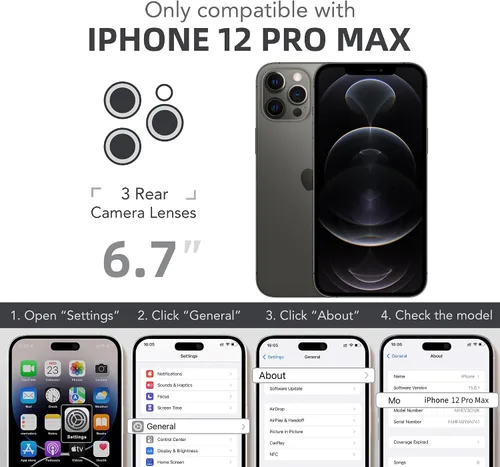 Vista 9 de BERFY Funda para iPhone 12 Pro Max, compatible con MagSafe, protector de pantalla de privacidad integrado y protección de cámara, antiespía