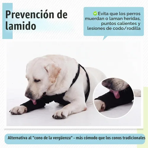 Vista 7 de ROZKITCH Manga de Cirugía para Pata de Perro Pata Delantera Derecha Izquierda, Protector de Codo y Rodilla para Mascotas que Previene Lamer Heridas