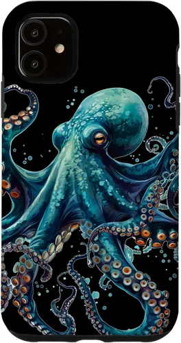 Vista 8 de Cool Blue Octopus Case for iPhone 17