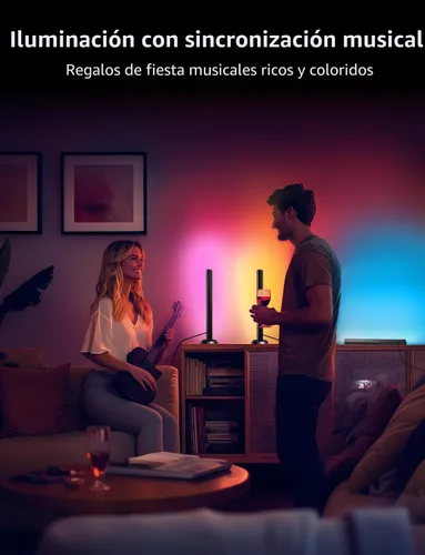 Vista 3 de DAYBETTER - Barra de luz LED inteligente, barras de luz de TV RGBICWW para habitación, juegos, color negro