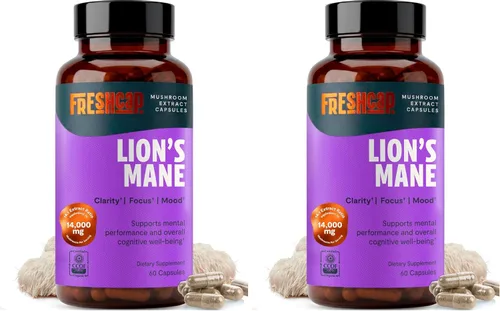 Vista 23 de Freshcap Lions - Suplemento de hongos melena - Apoyo cognitivo, 60 cápsulas