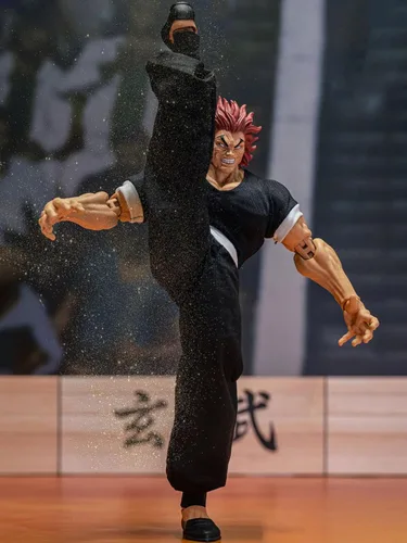 Vista 3 de QAHEART 2 figuras de acción de Hanma Yujiro, figura de anime, modelo de estatua de Yujiro, articulaciones, figuras de manga de dibujos animados