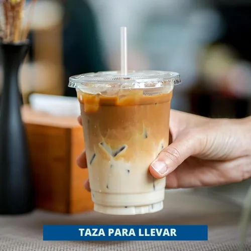 Vista 5 de Freshware Vasos de plástico desechables transparentes de 12 onzas con tapas planas y popotes, paquete de 100 vasos de plástico transparente, vasos