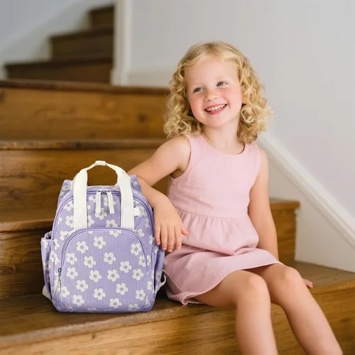 Vista 6 de Bluboon Mochila infantil para niñas y niños de 2 a 4 años, lindas mochilas de 12 pulgadas para preescolar, mochilas para guardería, escuela, viajes