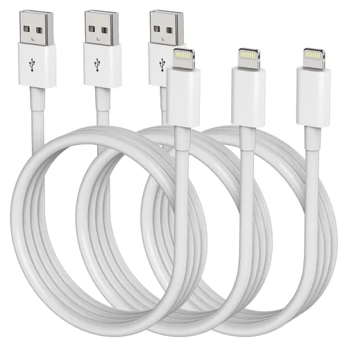 Vista 9 de Paquete de 2 cargadores de iPhone [certificado MFi] USB A a Lightning de carga rápida y sincronización de datos para iPhone 14 13 12 11 Pro Max XR