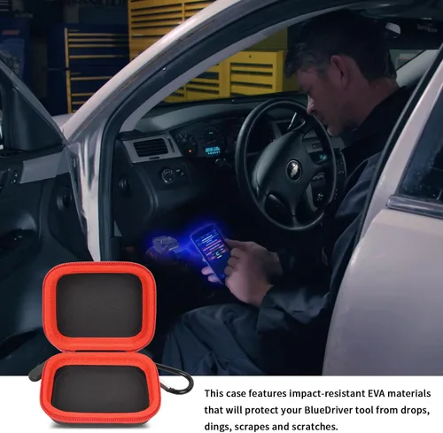 Vista 6 de Funda de transporte mini para coche y auto compatible con BlueDriver Bluetooth Pro OBDII OBD2 Herramienta de escaneo para monitor de iPhone