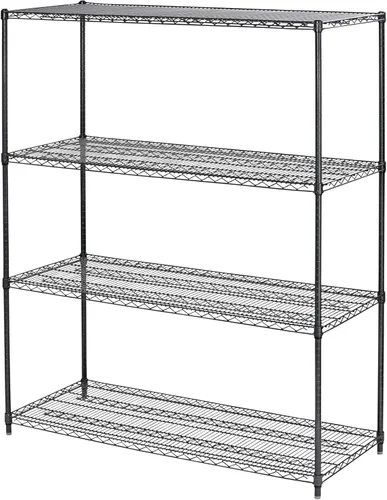 Vista 11 de Alera ALE - Kit de iniciación de estantería de alambre multiusos, 4 estantes, 60 x 18 x 72, negro antracita+