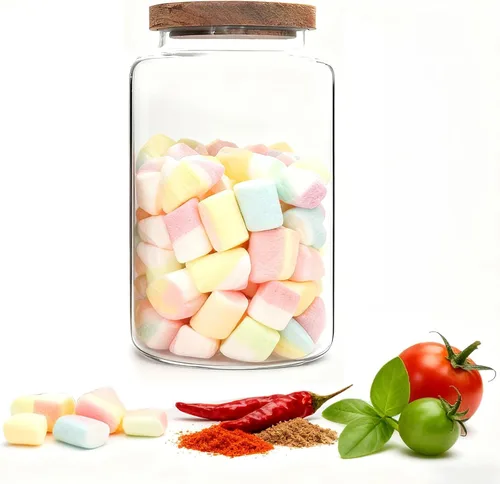 Vista 9 de Recipiente de café al vacío de vidrio para almacenamiento de alimentos con tapas herméticas, recipiente de café de vidrio de borosilicato