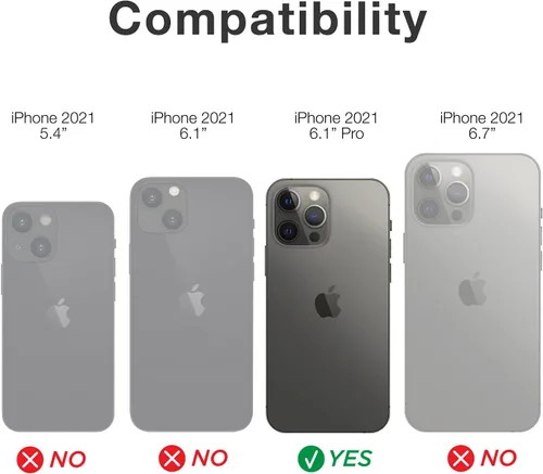 Vista 2 de RAPTIC Terrain - Funda para iPhone 13 Pro, biodegradable y fabricada en Estados Unidos, protección contra caídas de 10 pies, color negro