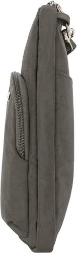 Vista 7 de Travelon Bolsa cruzada compacta antirrobo Essentials, Humo, Bolso bandolera