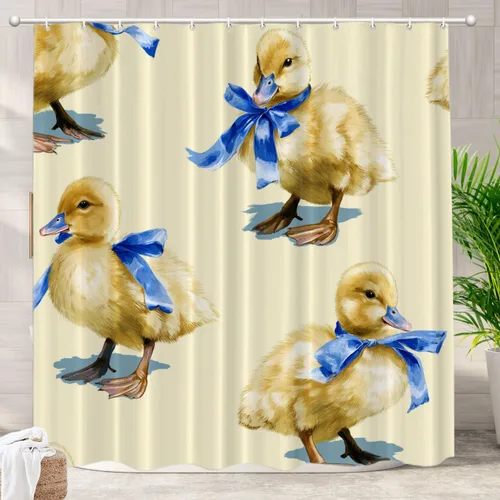 Vista 37 de Batmerry Maritime Nautical Hookless Shower Curtain with Snap in Liner Set, Anchors Ship Wheel Bath Curtain Magnetic Hem Quick-Drying Waterproof
