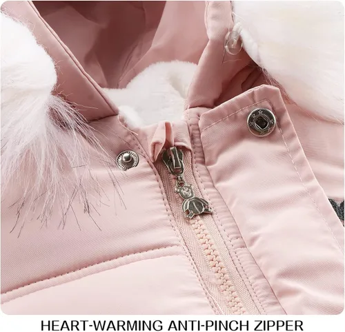 Vista 3 de Traje de nieve de invierno para bebé niña, chaqueta para niño, overol con capucha